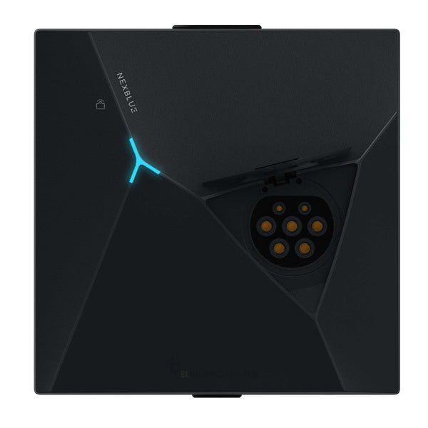 NexBlue Edge Charging station - Space Black - Front + LID - Elbilgrossisten.jpg